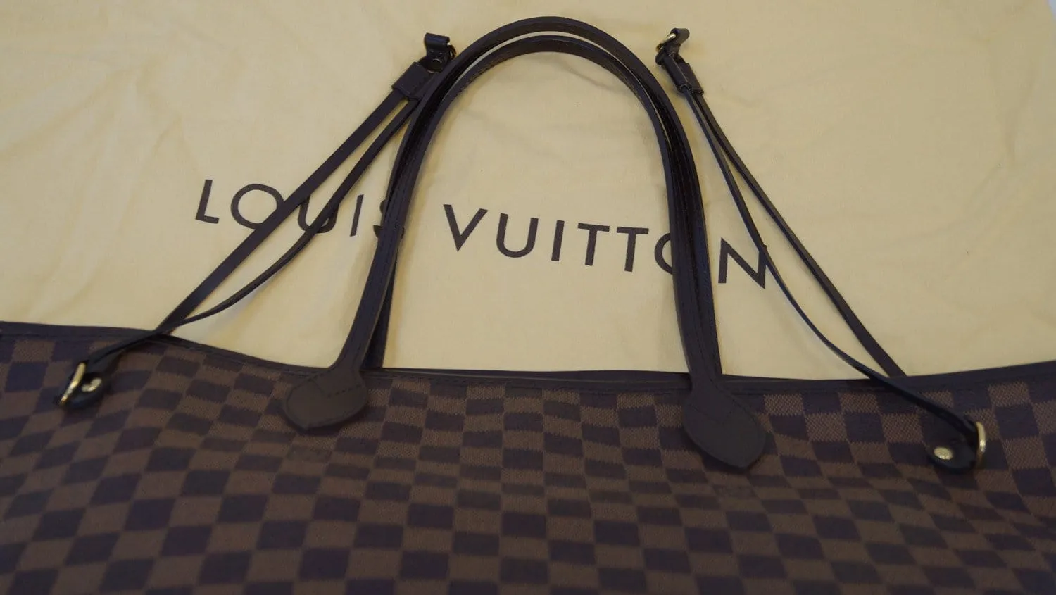 LOUIS VUITTON Damier Ebene Neverfull GM Brown Tote Bag