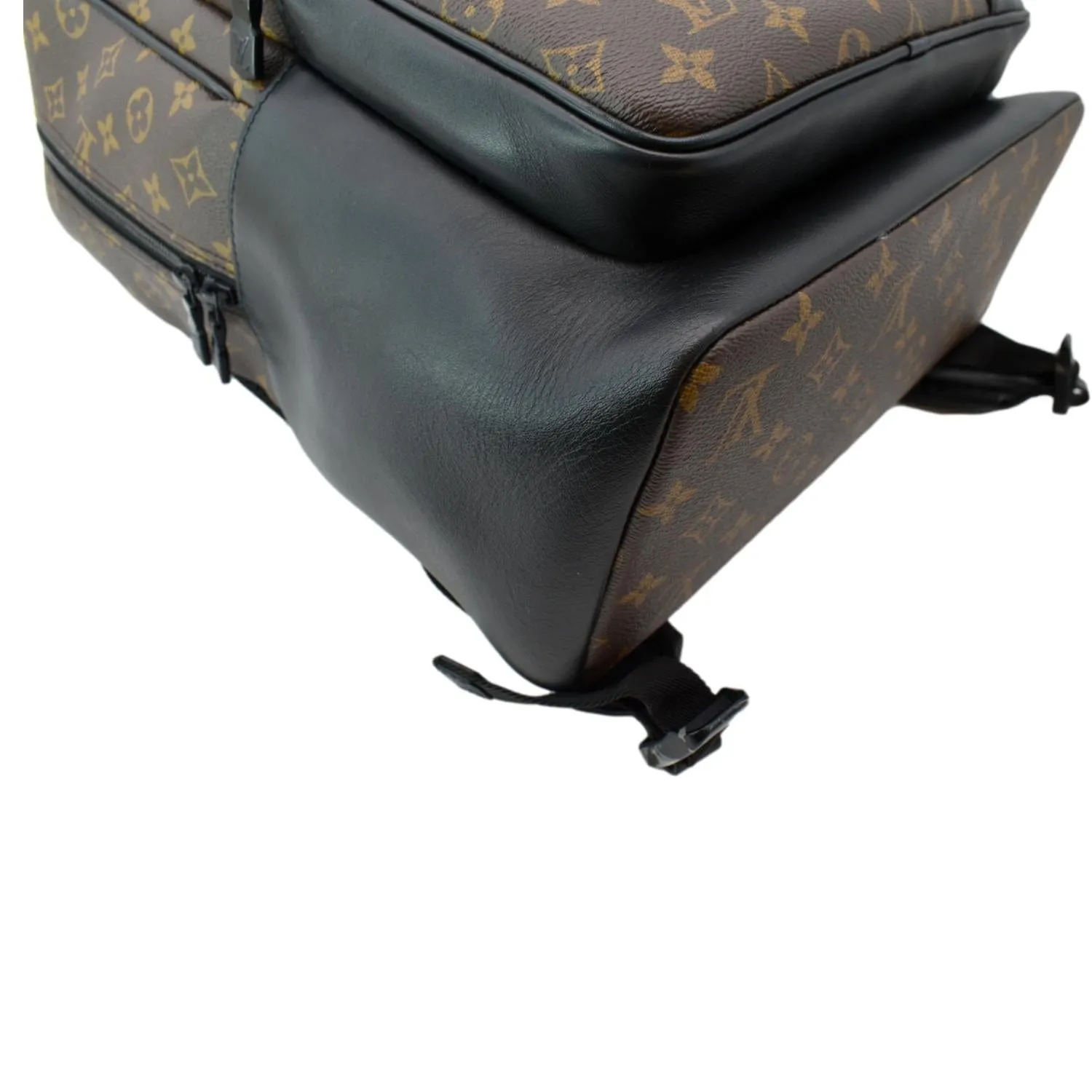 LOUIS VUITTON Dean Monogram Macassar Canvas Backpack Bag Black