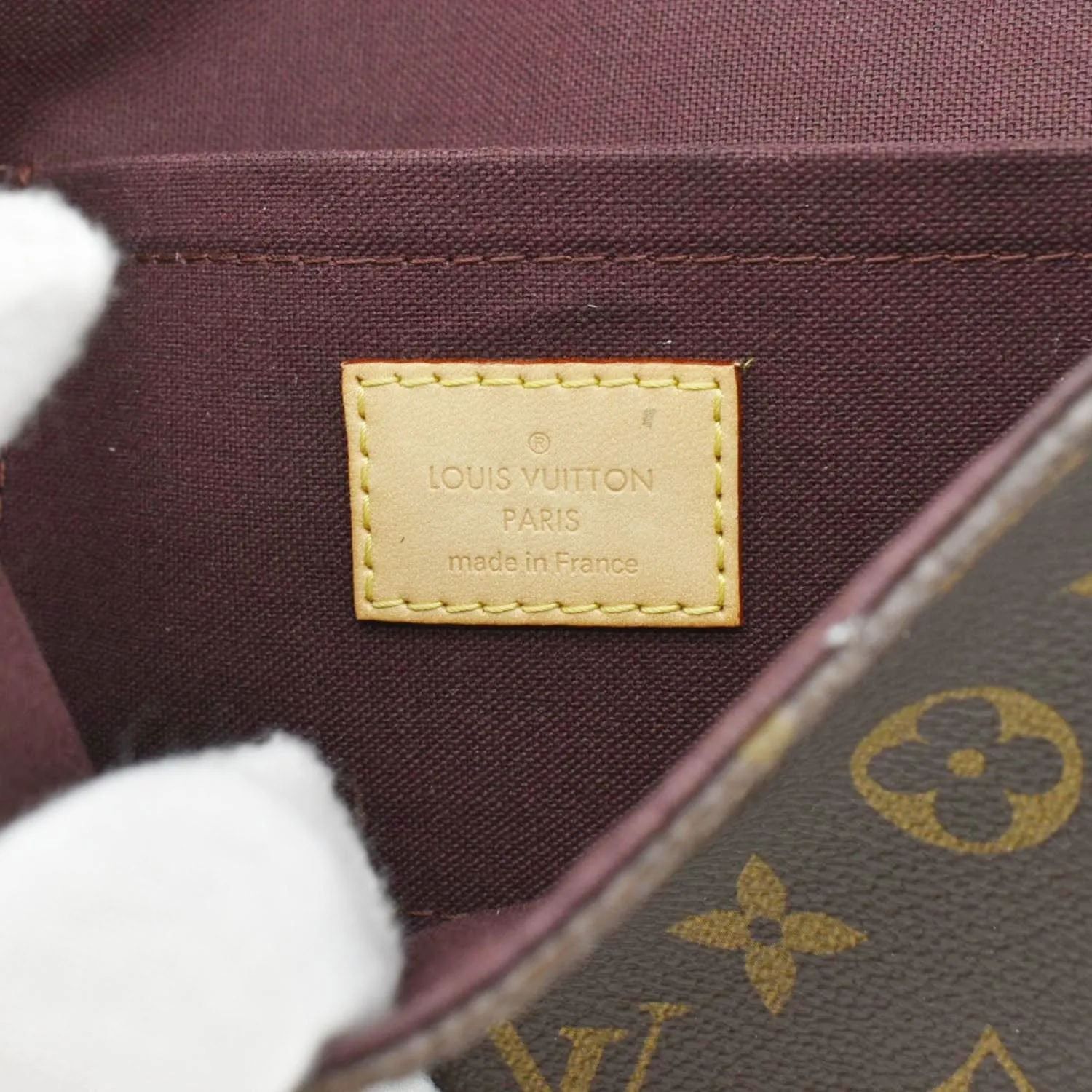 LOUIS VUITTON Favorite MM Monogram Canvas Shoulder Bag Brown