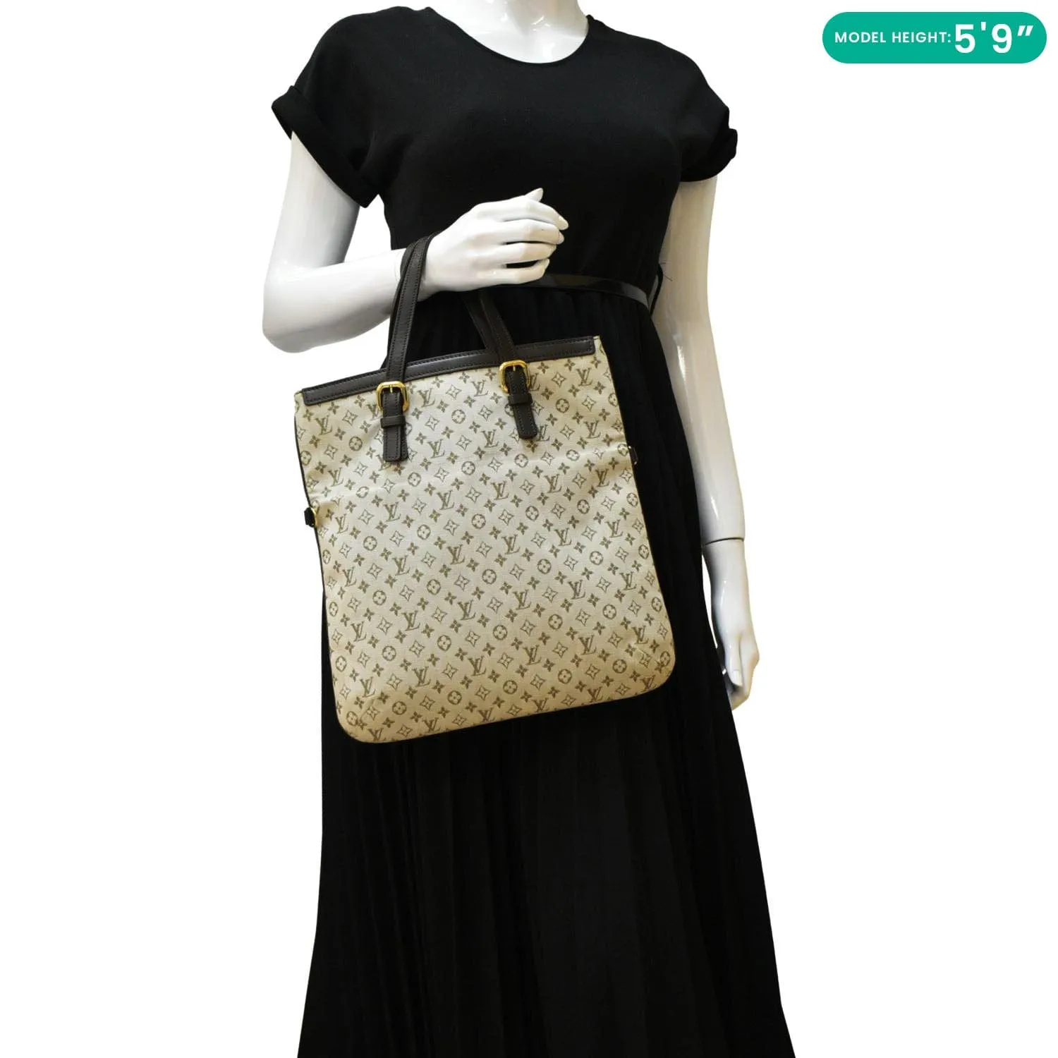 LOUIS VUITTON Francoise Mini Monogram Canvas Shoulder Bag Khaki