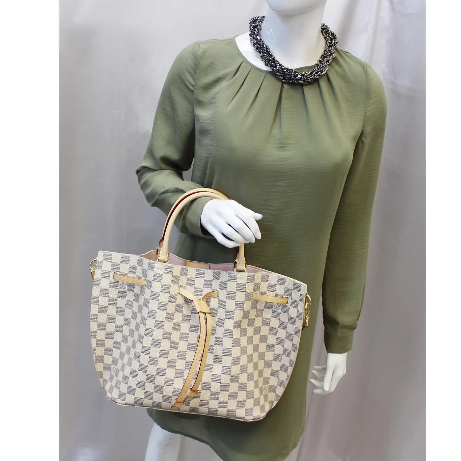 LOUIS VUITTON Girolata Damier Azur Shoulder Bag