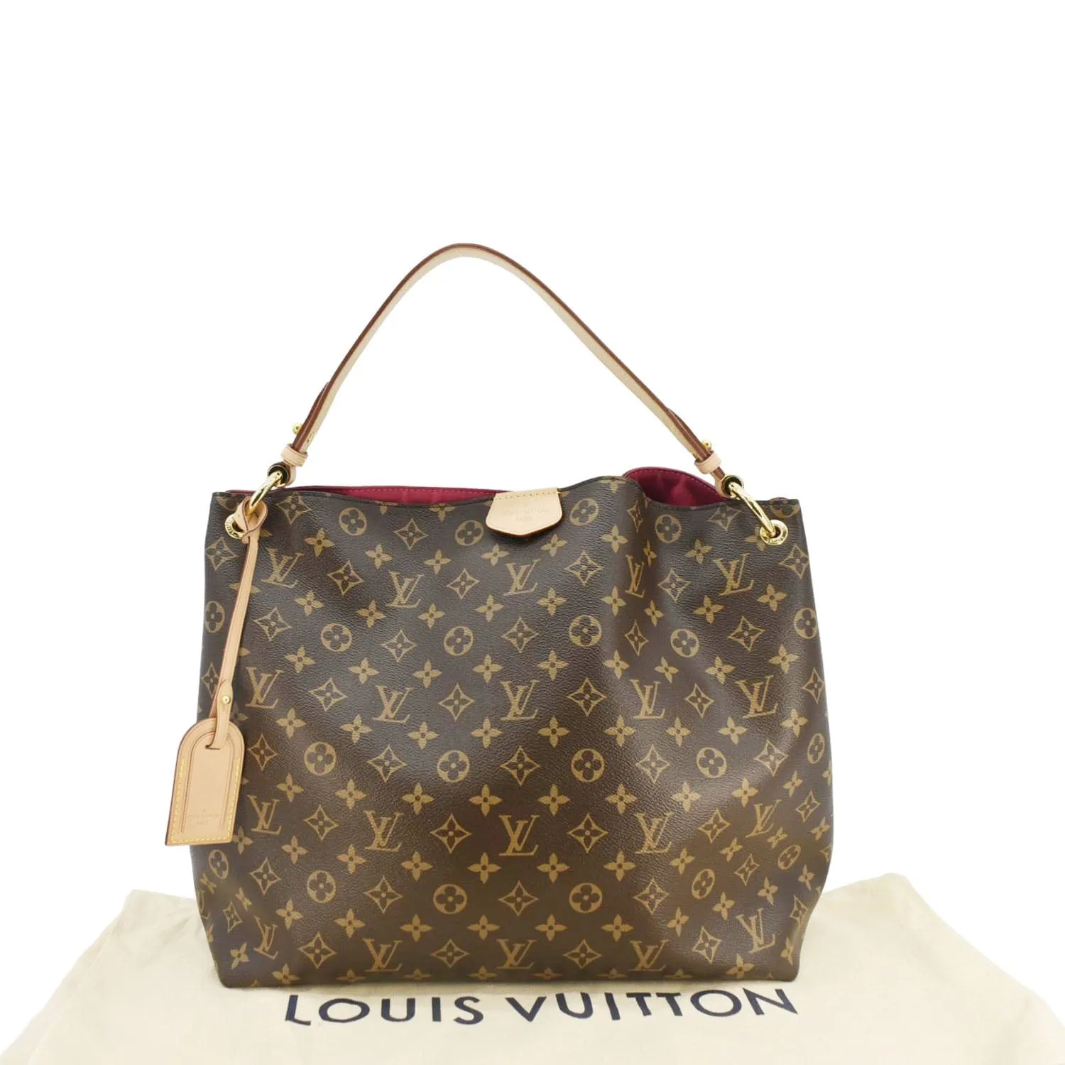 LOUIS VUITTON  Graceful MM Monogram Canvas Shoulder Bag Brown