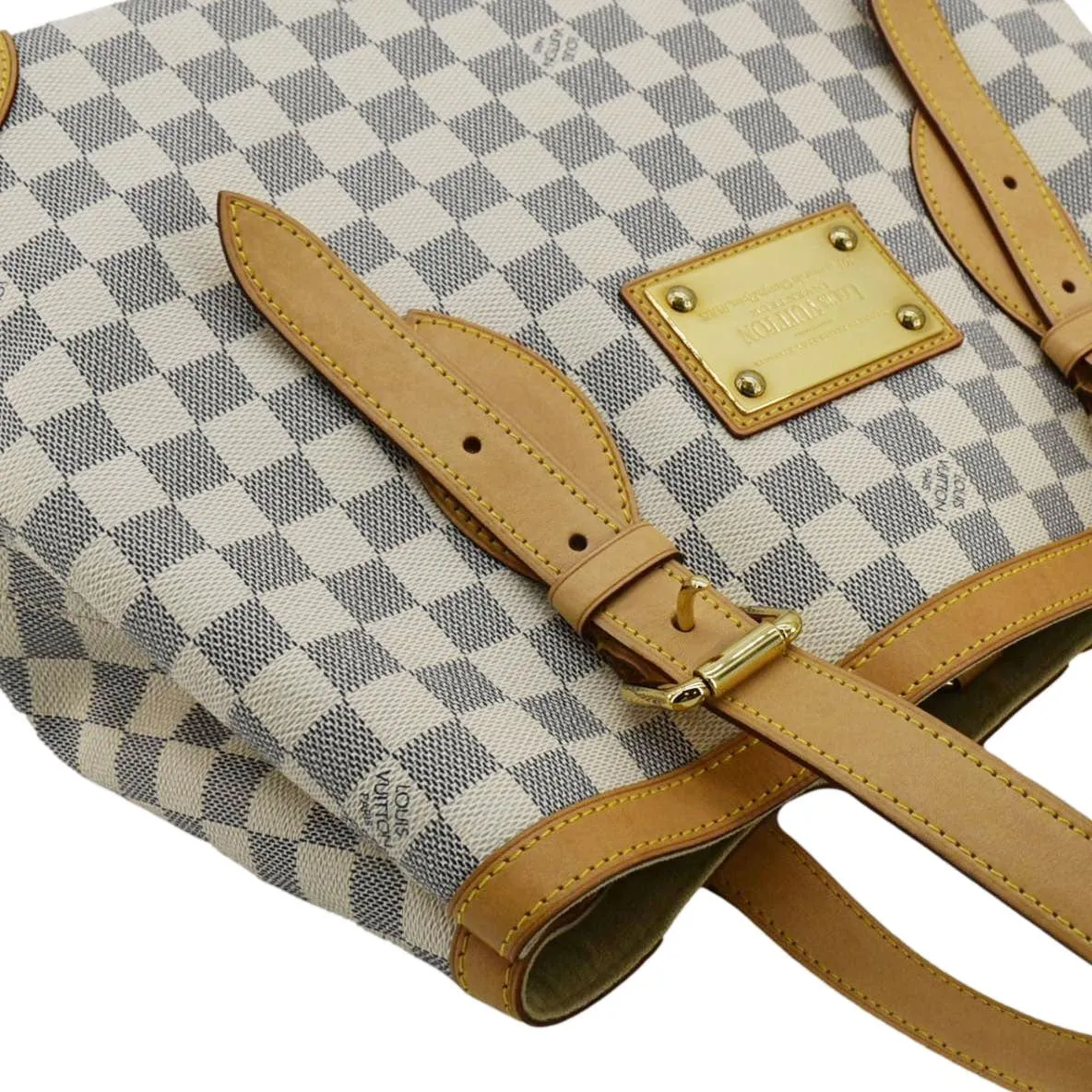 LOUIS VUITTON  Hampstead MM Damier Azur Shoulder Bag White