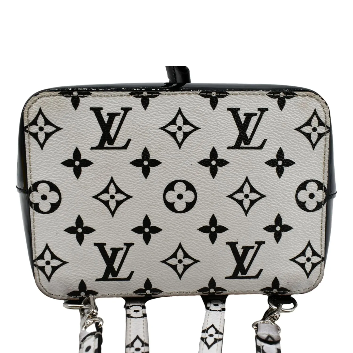 LOUIS VUITTON Hot Springs Monogram Vernis Leather Backpack Black/White