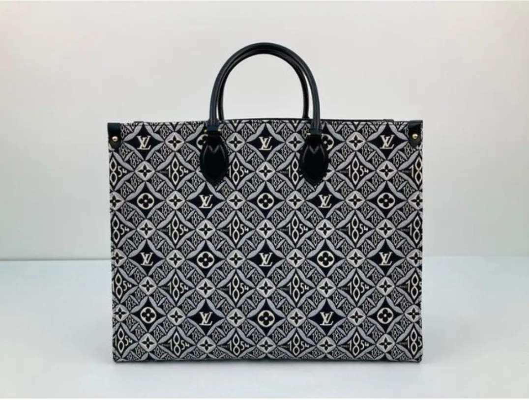 Louis Vuitton Jacquard Textile Since 1854 Onthego GM in Grey