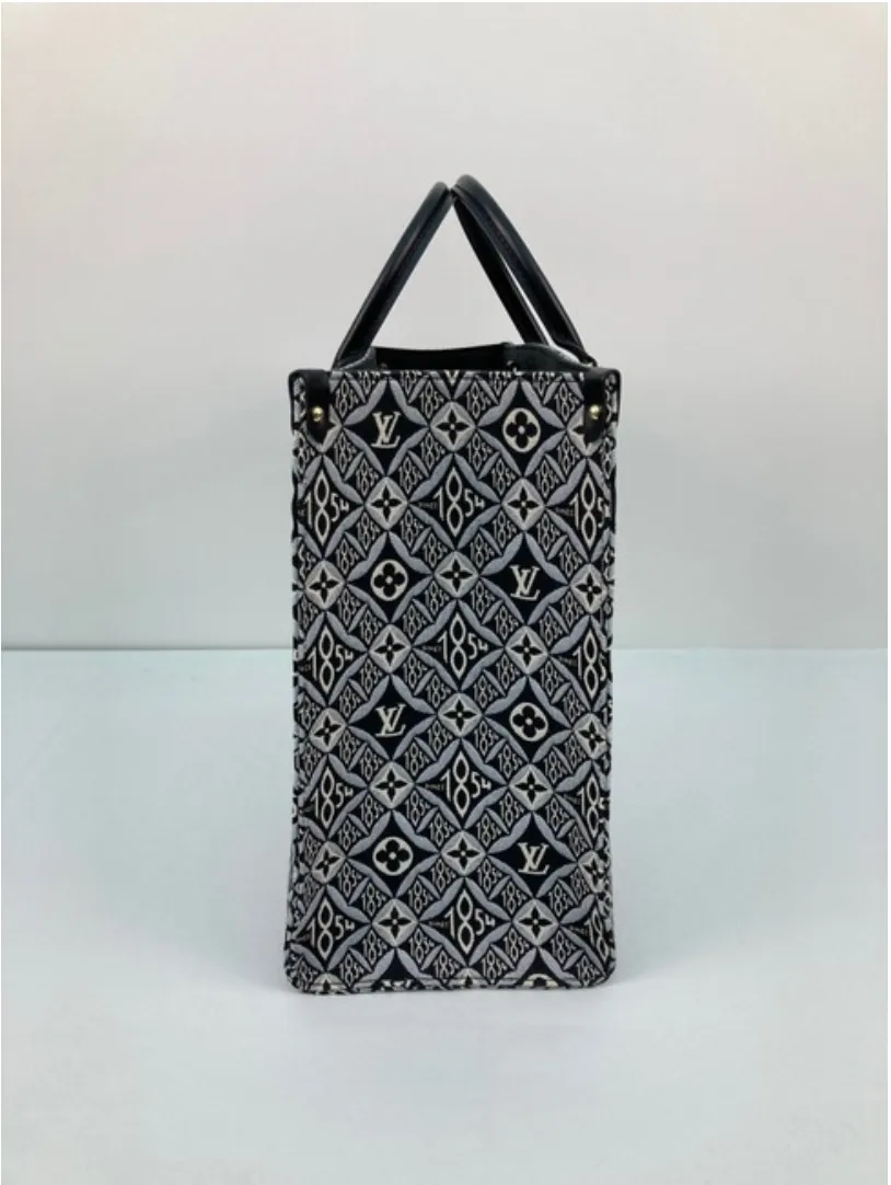 Louis Vuitton Jacquard Textile Since 1854 Onthego GM in Grey