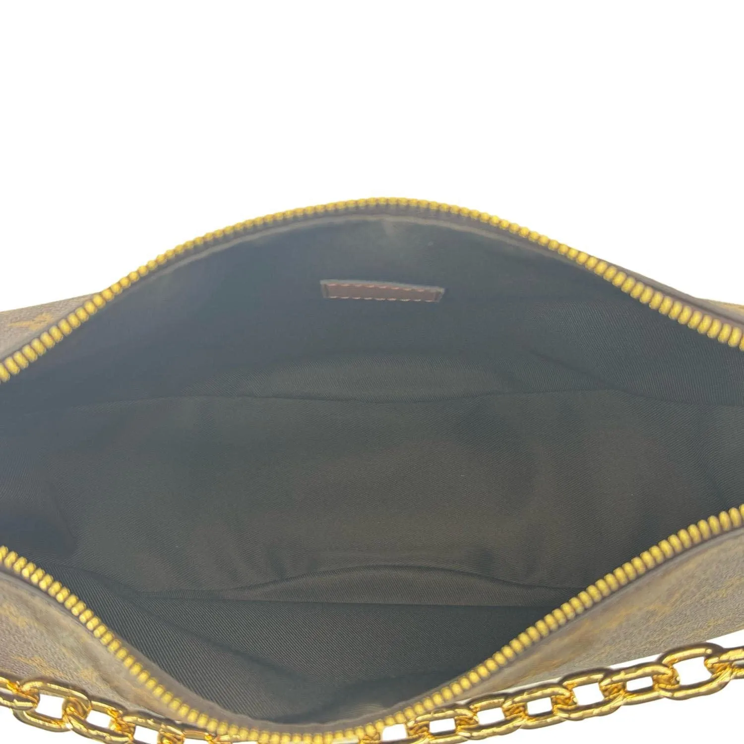 LOUIS VUITTON Loop Reverse Monogram Canvas Hobo Shoulder Bag Brown