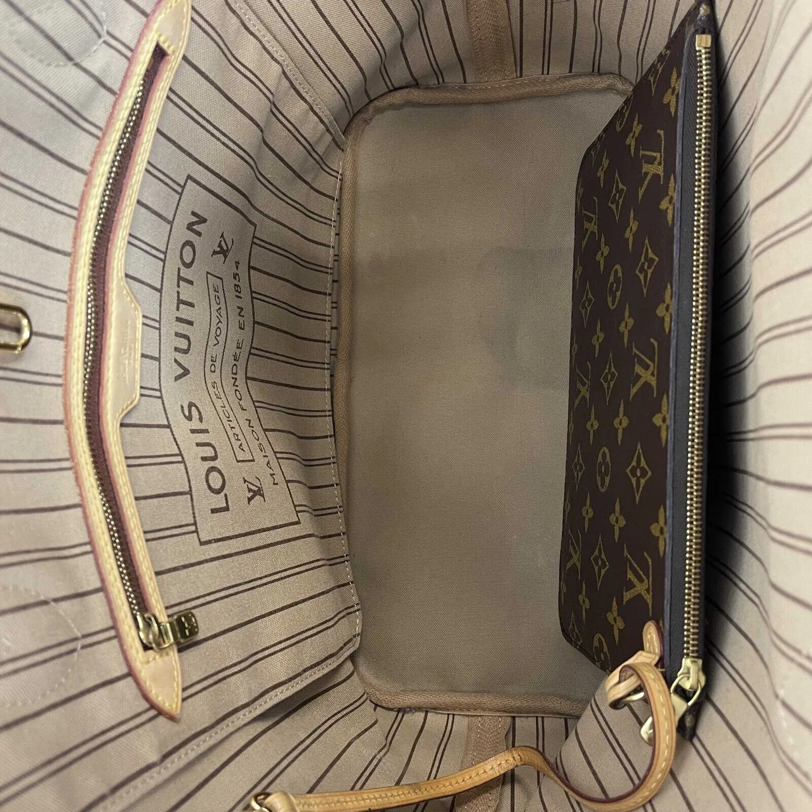 Louis Vuitton - LV Neverfull NM MM - Brown Tote w/ Pouch