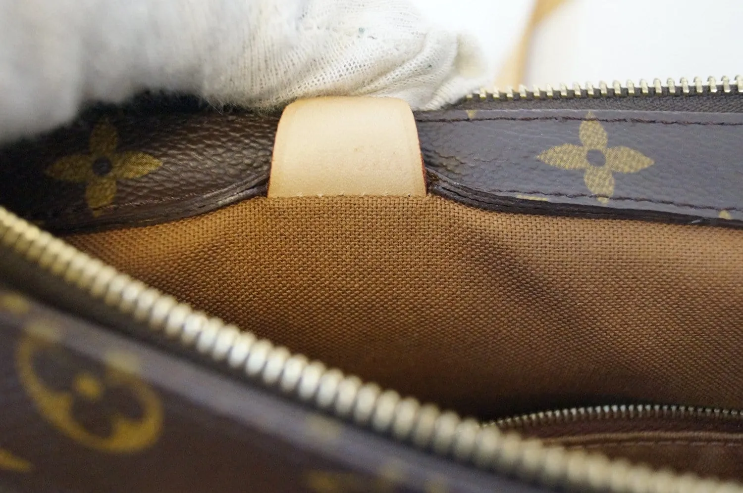 LOUIS VUITTON Monogram Canvas Brown Piano Cabas Tote Bag
