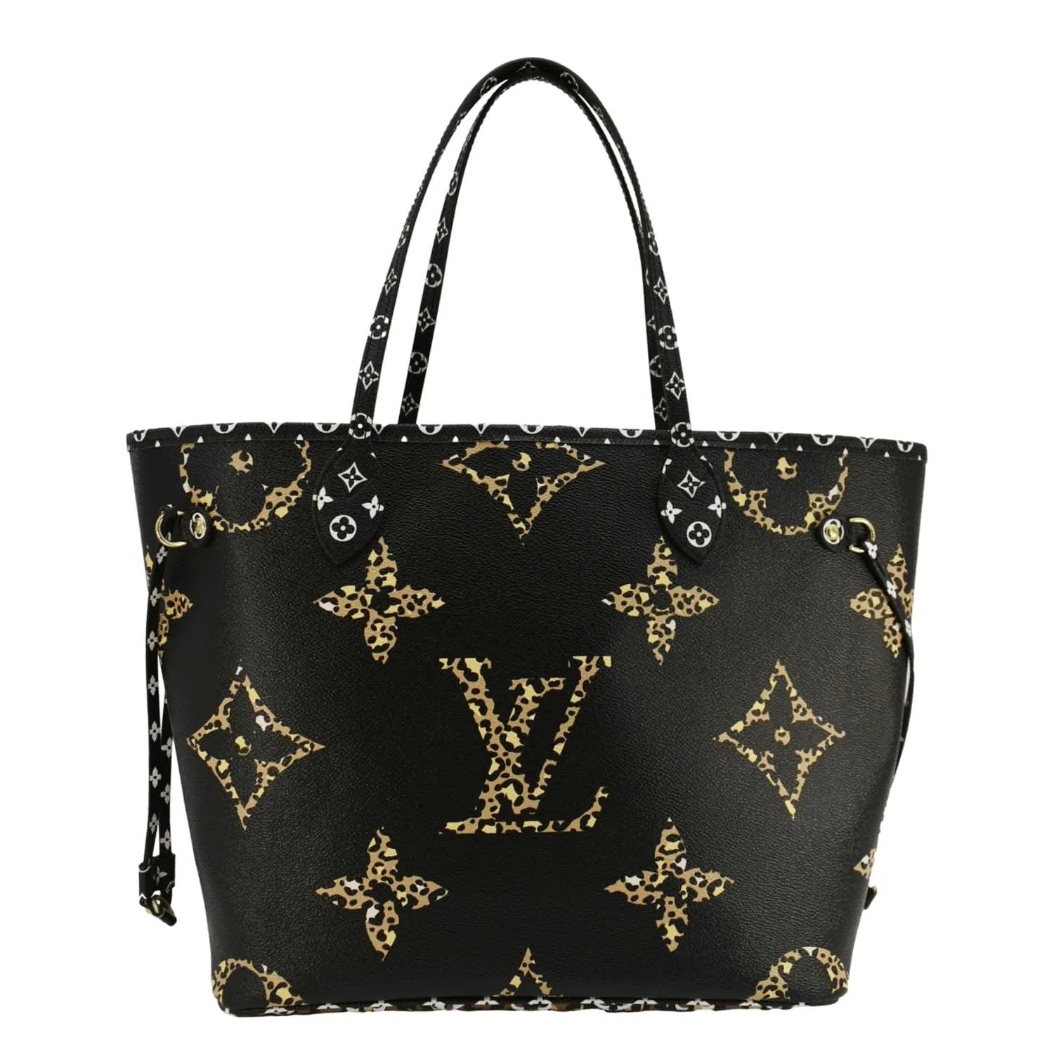 LOUIS VUITTON Neverfull MM Monogram Jungle Shoulder Bag Orange