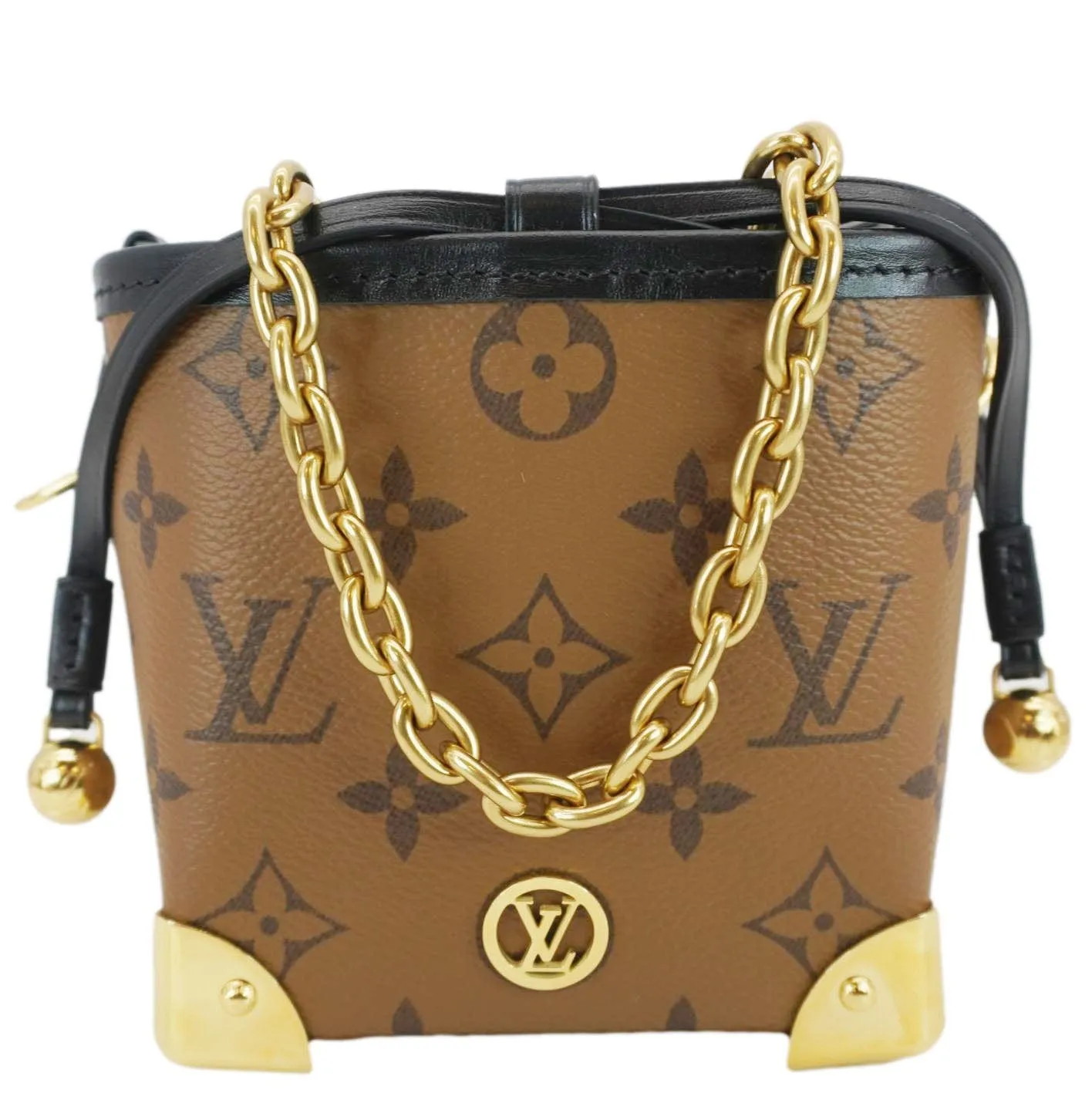 LOUIS VUITTON Noe Monogram Reverse Canvas Purse Brown