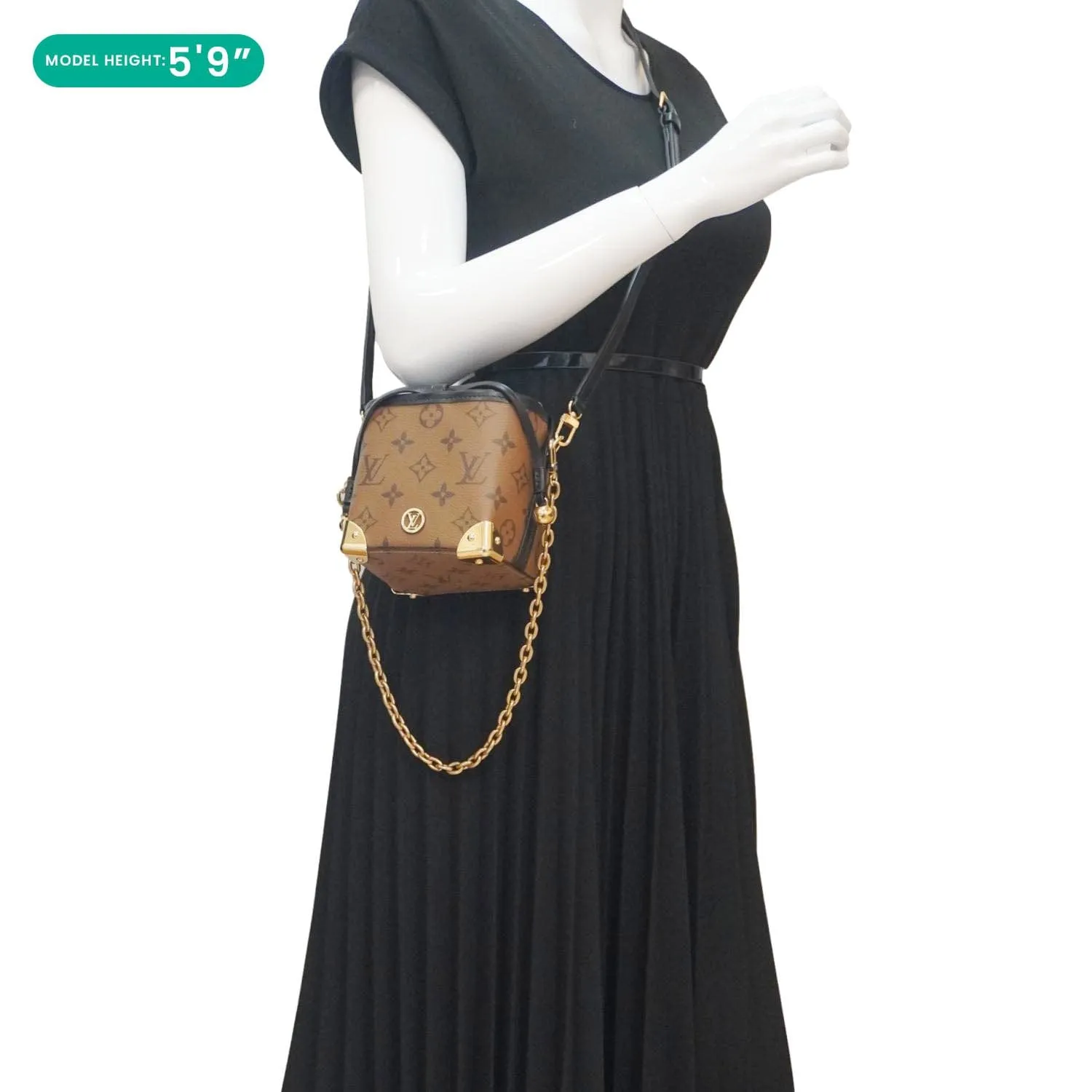 LOUIS VUITTON Noe Monogram Reverse Canvas Purse Brown