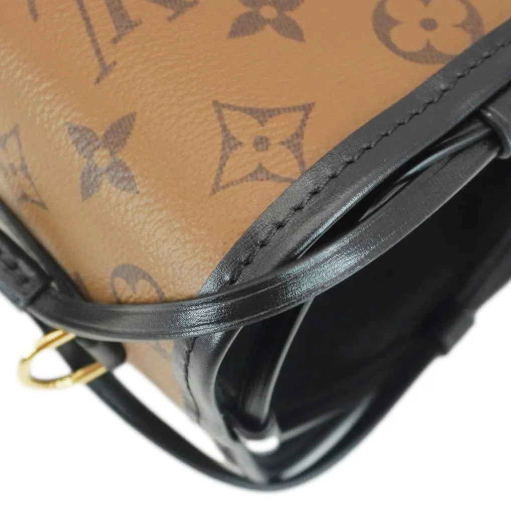 LOUIS VUITTON Noe Monogram Reverse Canvas Purse Brown