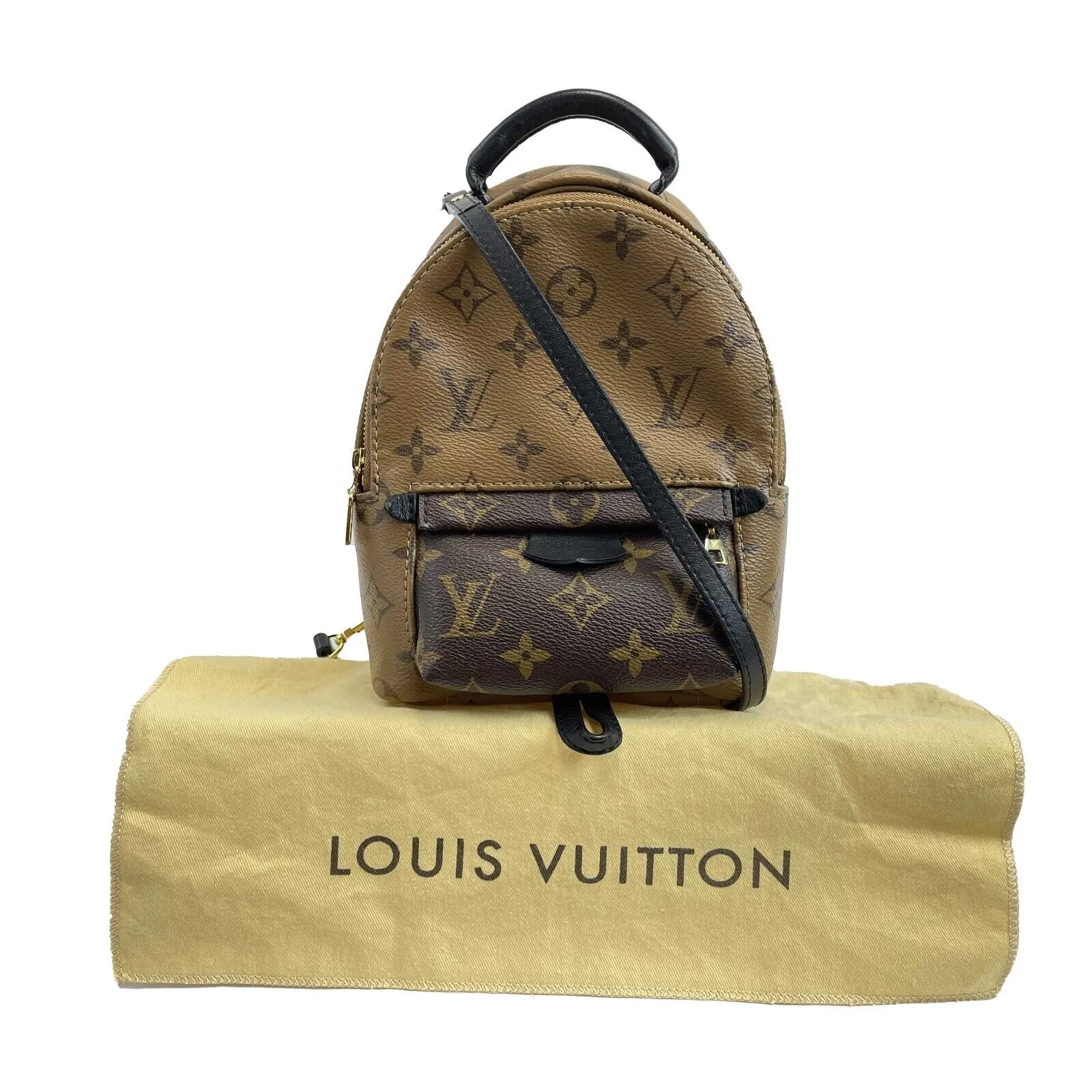 Louis Vuitton - Palm Springs Reverse Monogram Brown / Tan Mini Backpack