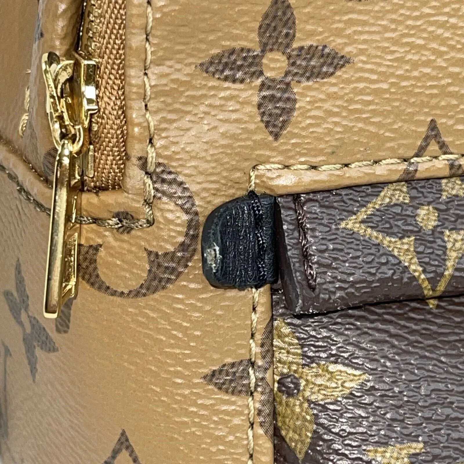 Louis Vuitton - Palm Springs Reverse Monogram Brown / Tan Mini Backpack