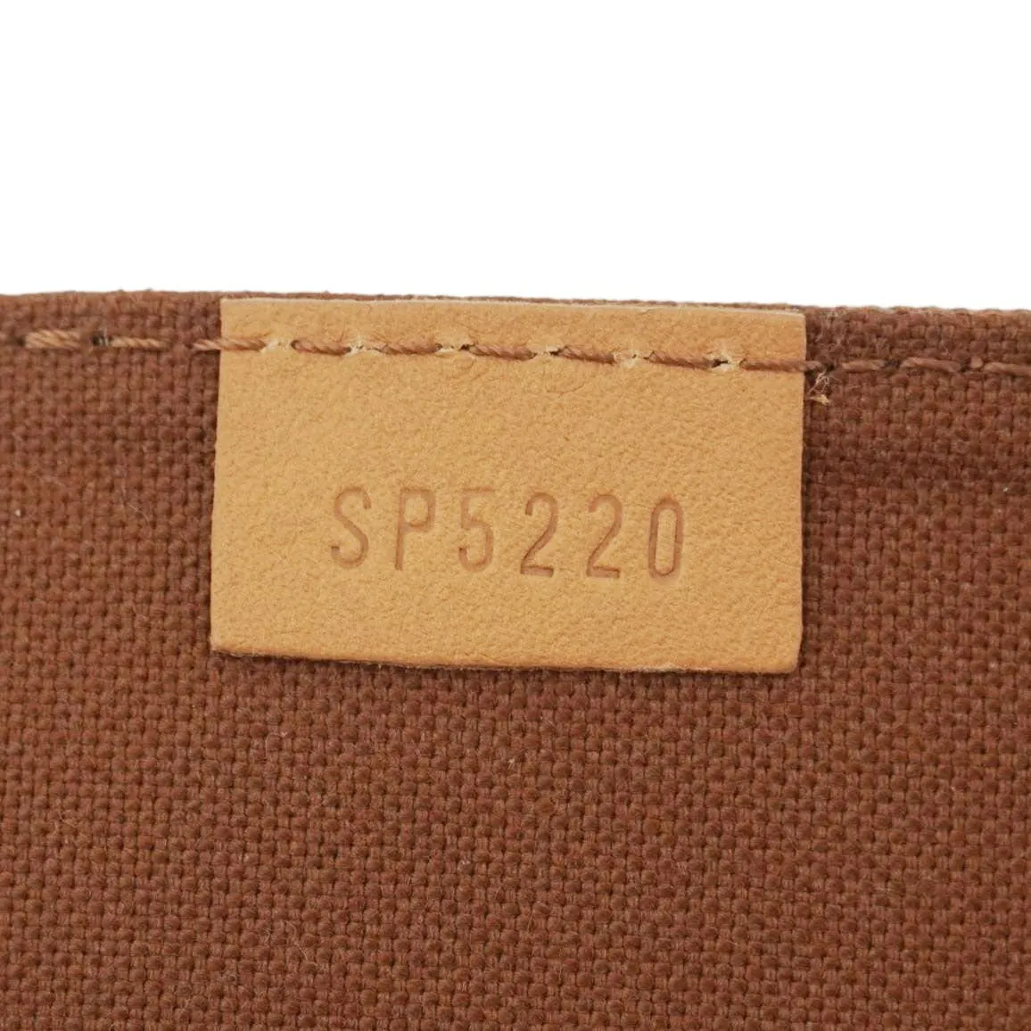 LOUIS VUITTON Petit Sac Plat Monogram Canvas Shoulder Bag Brown