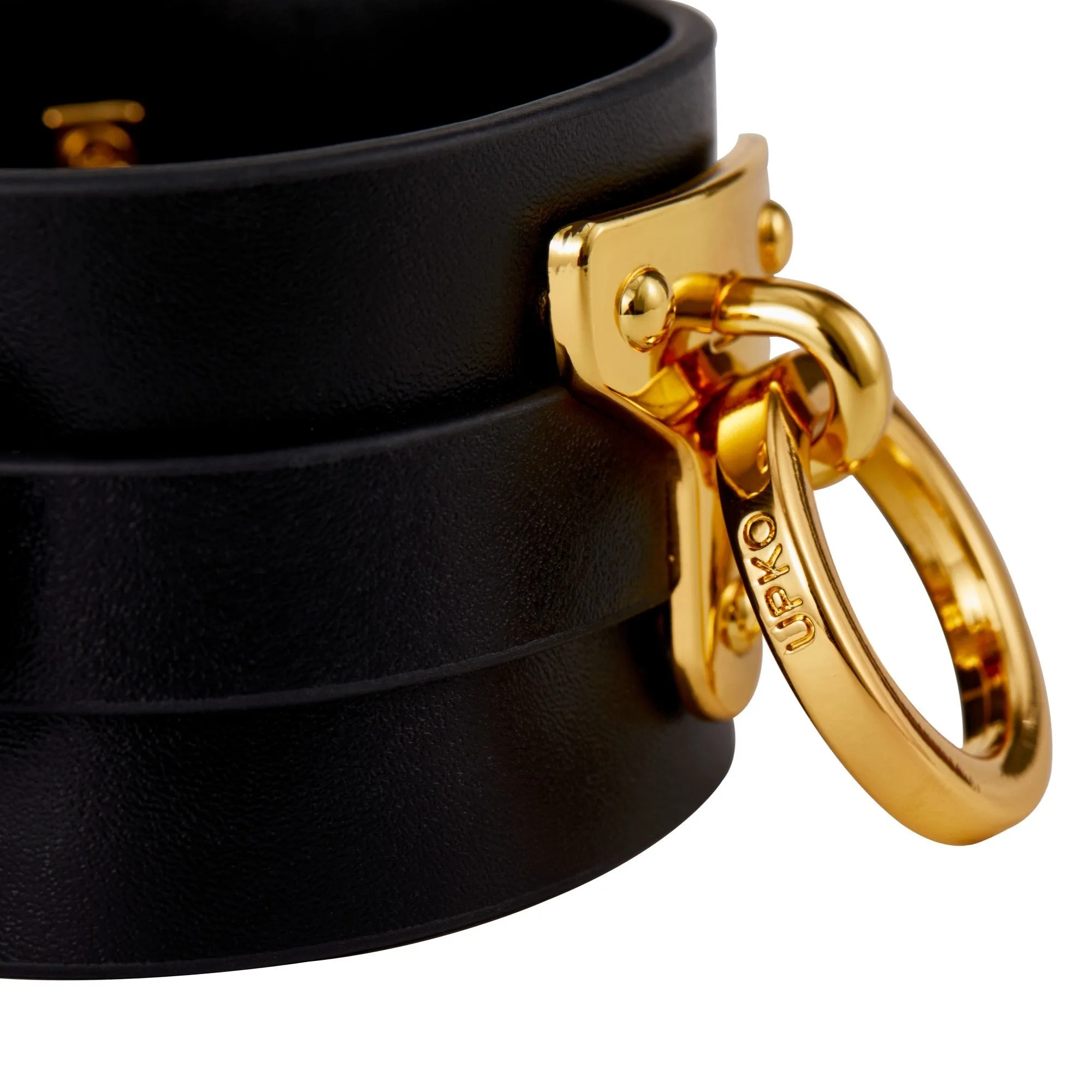Luxury Italian Leather Spreader Bar, Handcuffs, and Ankle Cuffs Set by UPKO