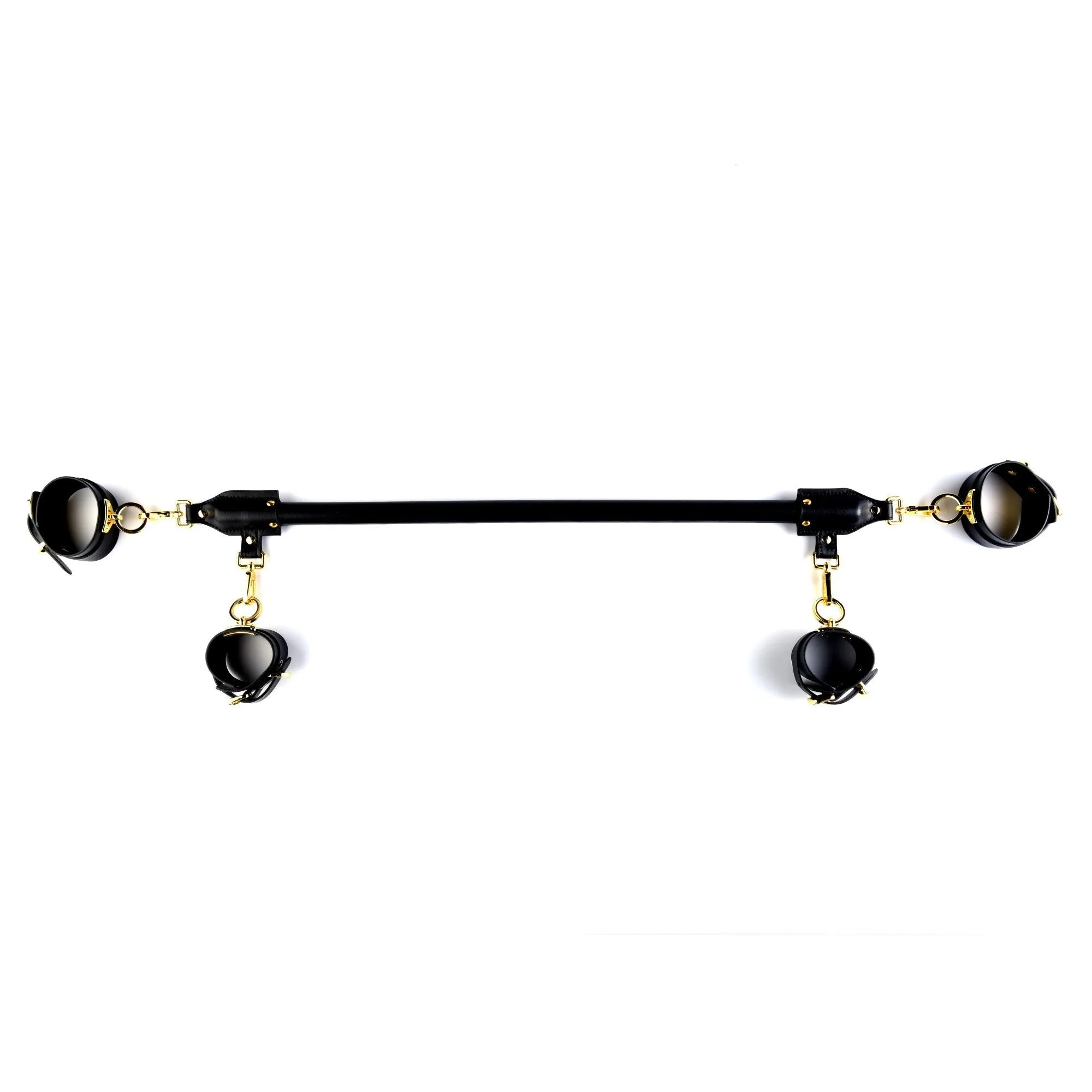 Luxury Italian Leather Spreader Bar, Handcuffs, and Ankle Cuffs Set by UPKO