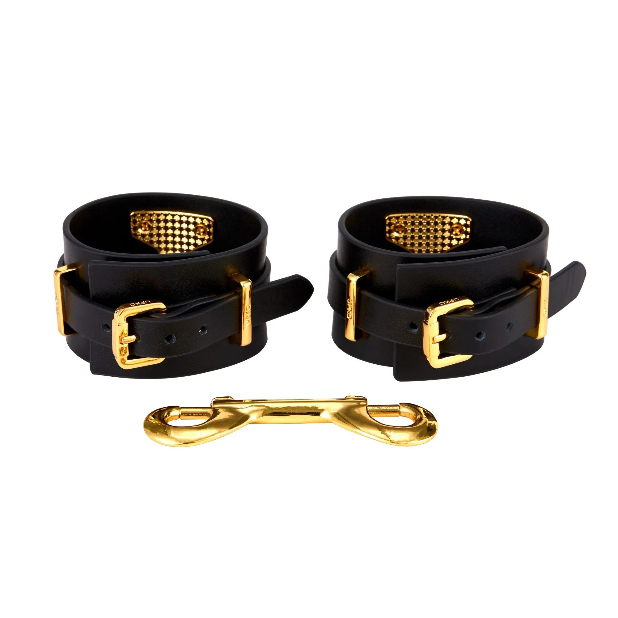 Luxury Italian Leather Spreader Bar, Handcuffs, and Ankle Cuffs Set by UPKO