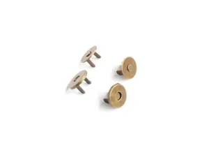 Magnetic Snap 1/2 inch - Antique Brass -- - Sallie Tomato