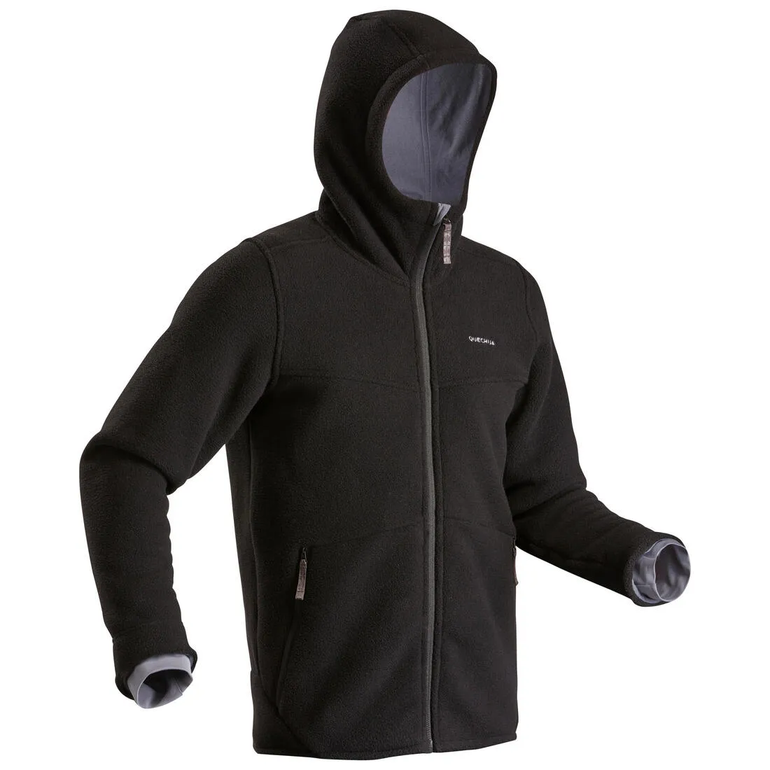 Men’s warm hiking fleece jacket, NH500 - Black
