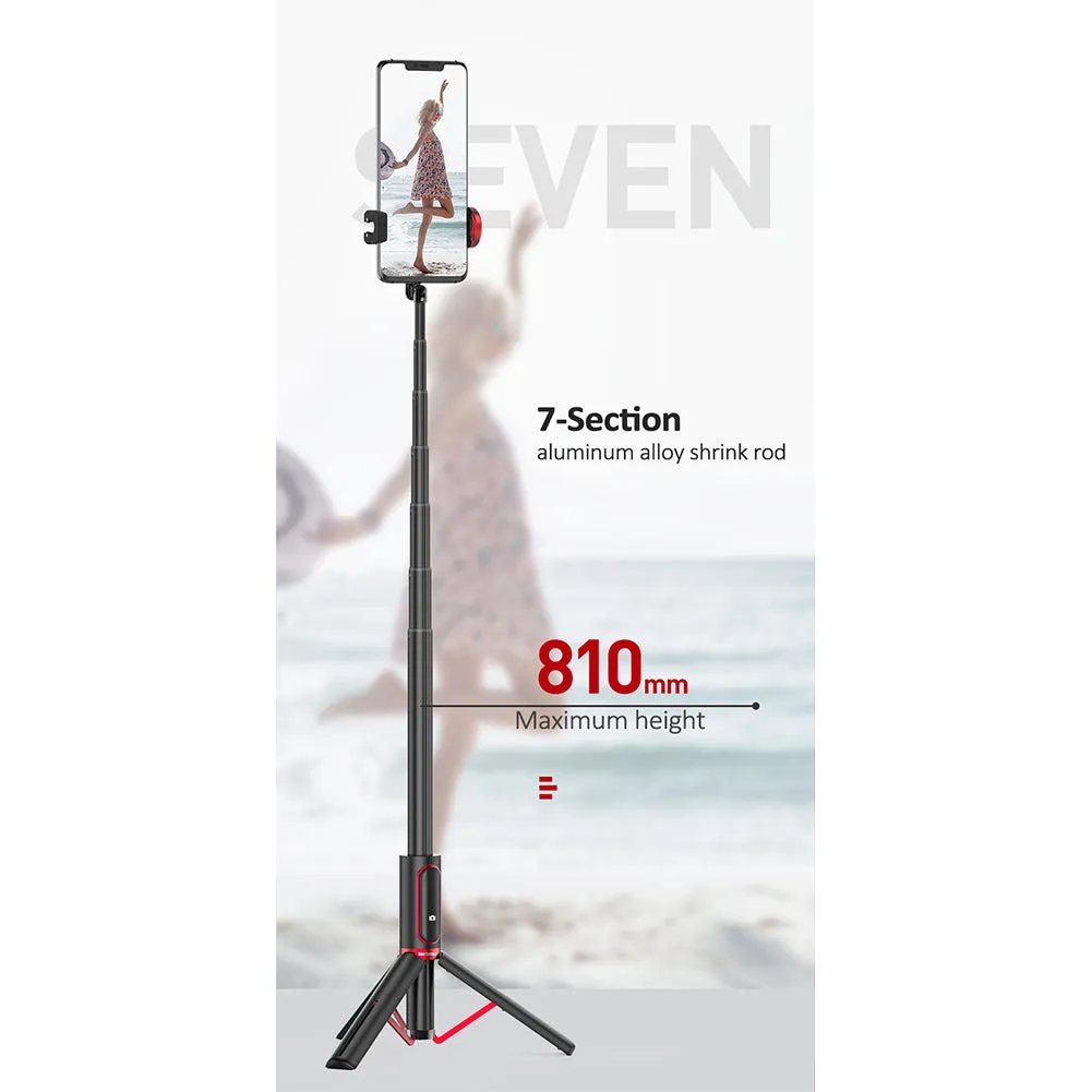 Mini Portable Wireless Selfie Stick Bluetooth Tripod Lightweight 15KG for Smart Phone IOS Version white