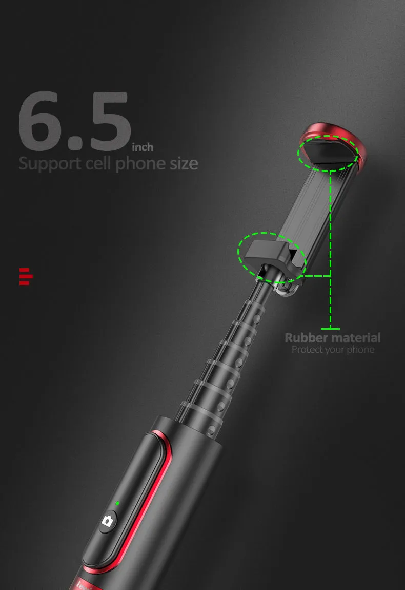 Mini Portable Wireless Selfie Stick Bluetooth Tripod Lightweight 15KG for Smart Phone IOS Version white