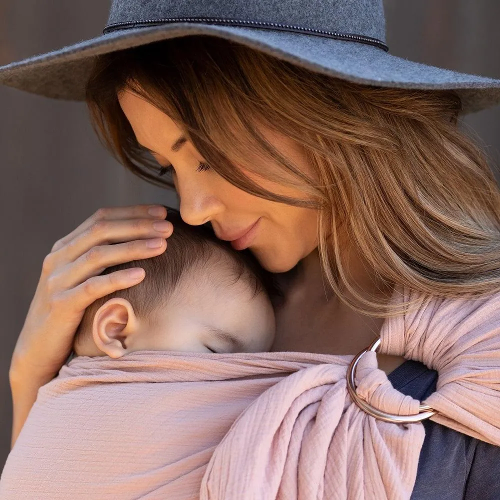 MOBY Ring Sling Double Gauze (Rose)