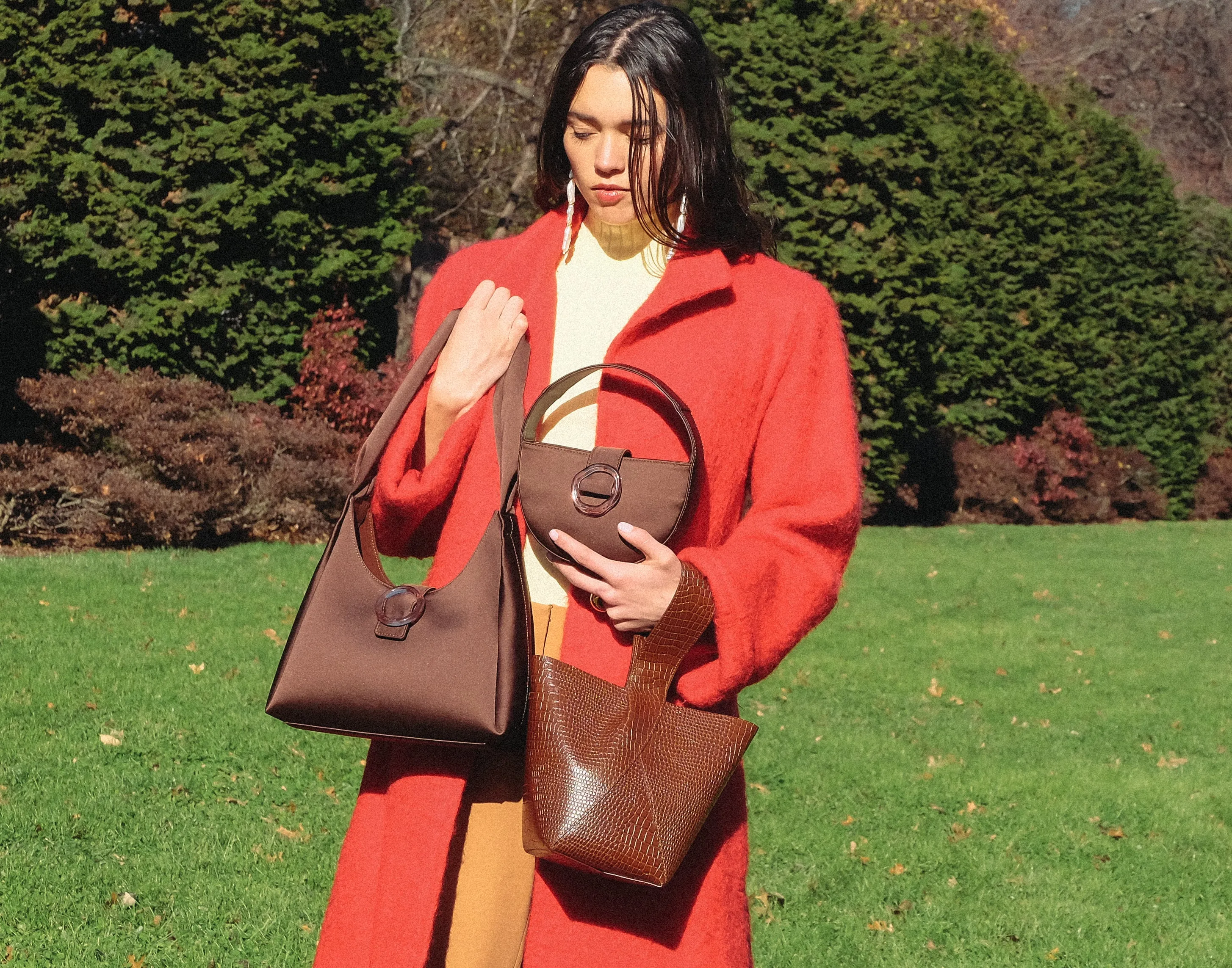 Nº53 Plis Tote - Chocolate Satin