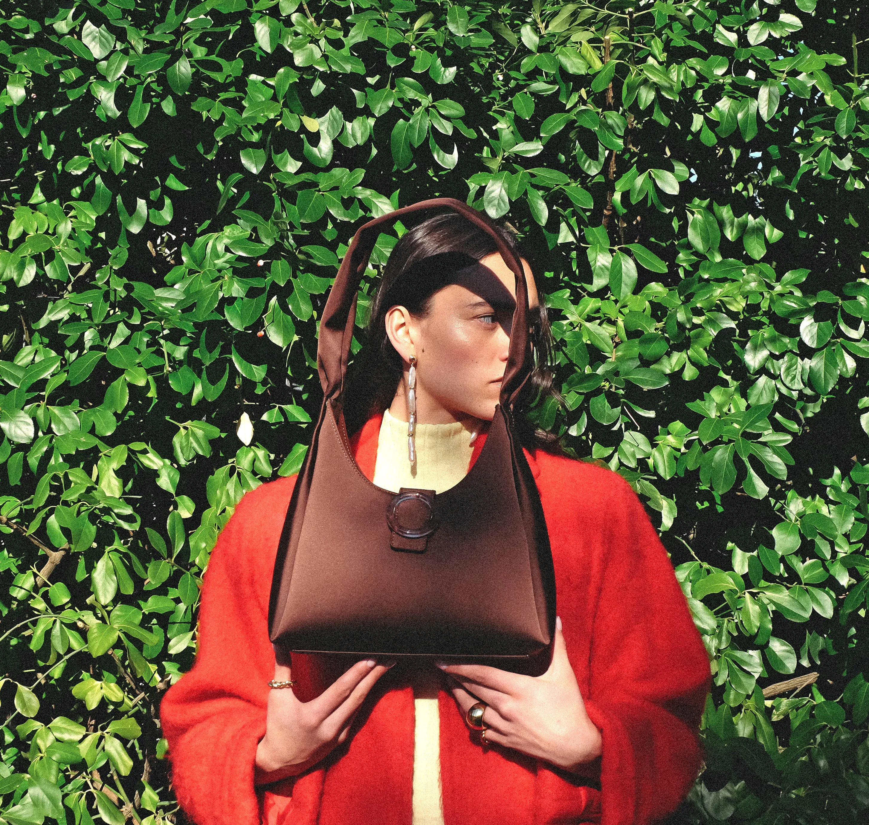 Nº53 Plis Tote - Chocolate Satin