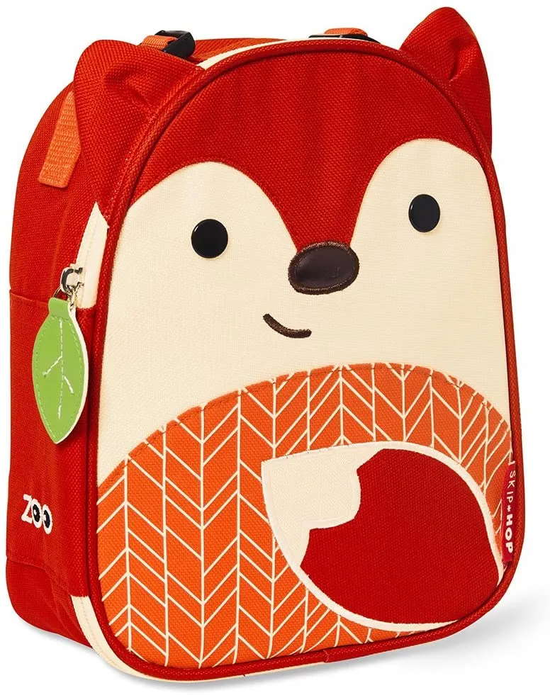 New Skip Hop Kids Insulated Lunch Box, Fox! Roomy main compartment that holds sandwiches, snacks, drinks and more.