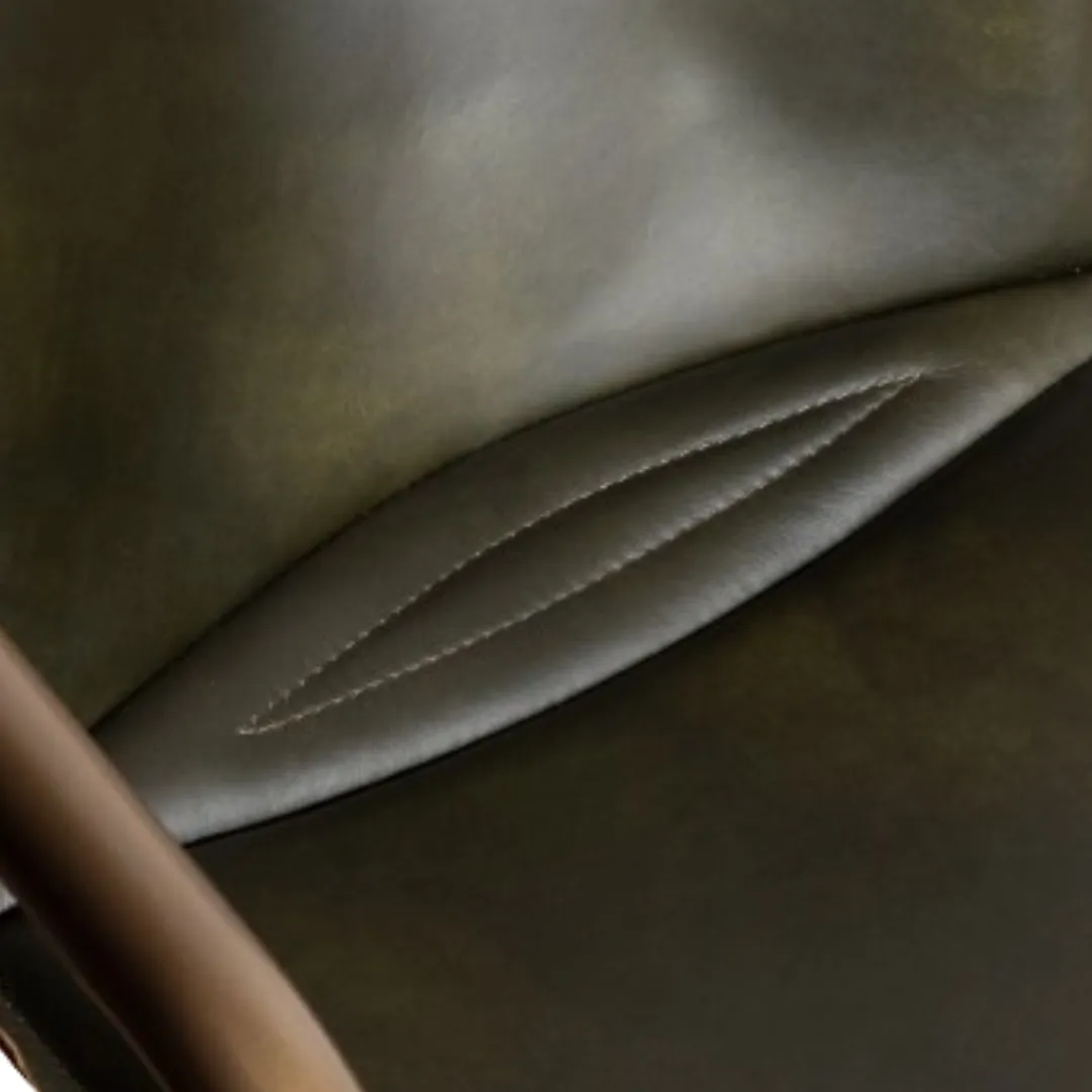 Nisky Leather Bar Chair - Emerald Green