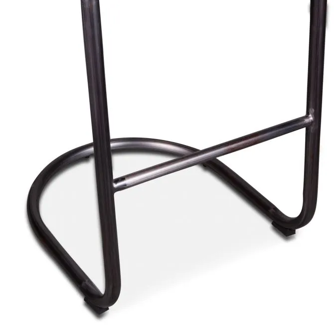 Nisky Leather Bar Chair - Geisha Brown