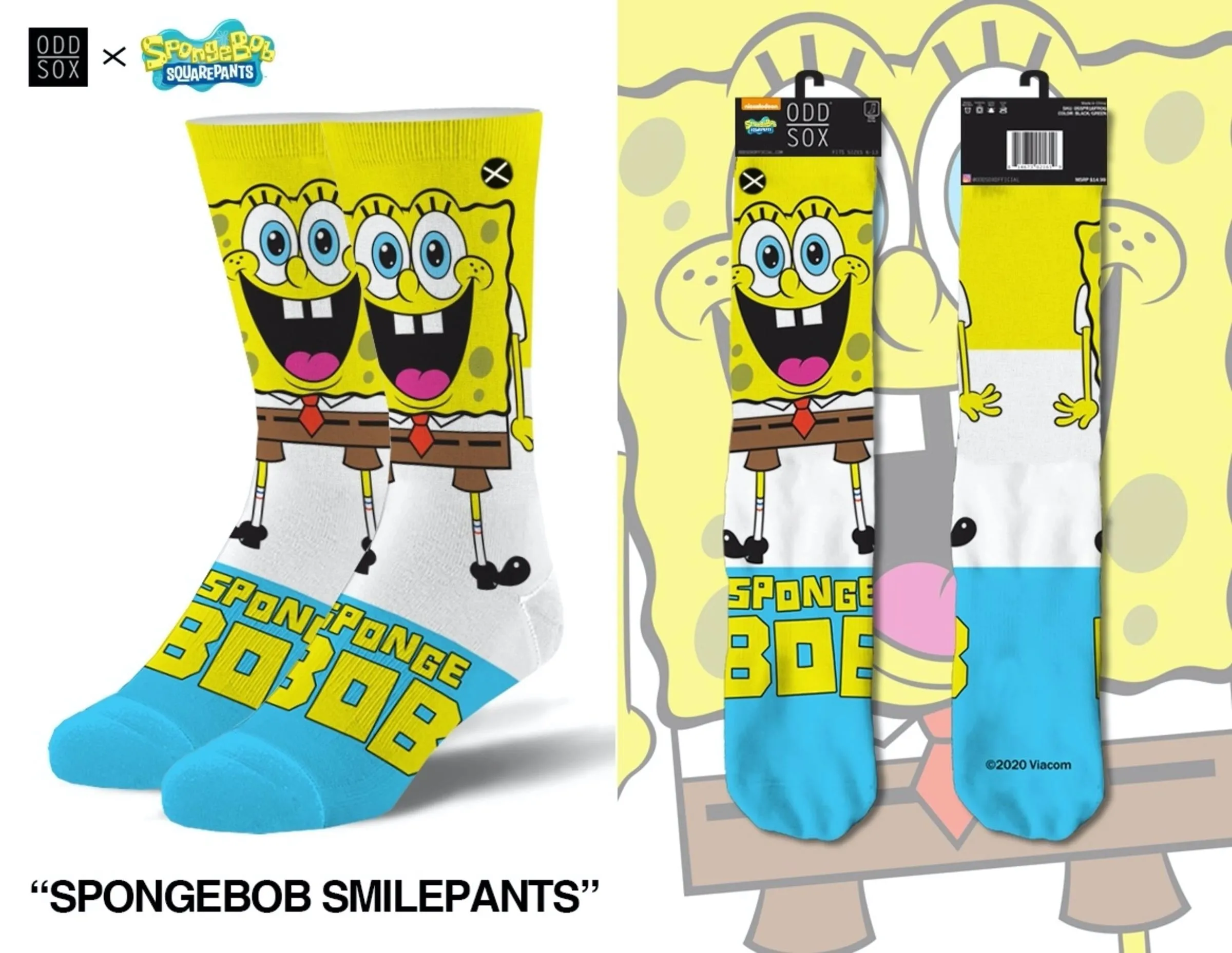 Odd Sox Spongebob Smilepants Crew Socks