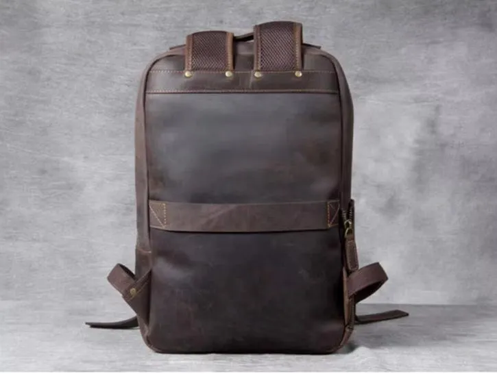 Premium Cowhide Leather Backpack - with Upgraded Design
