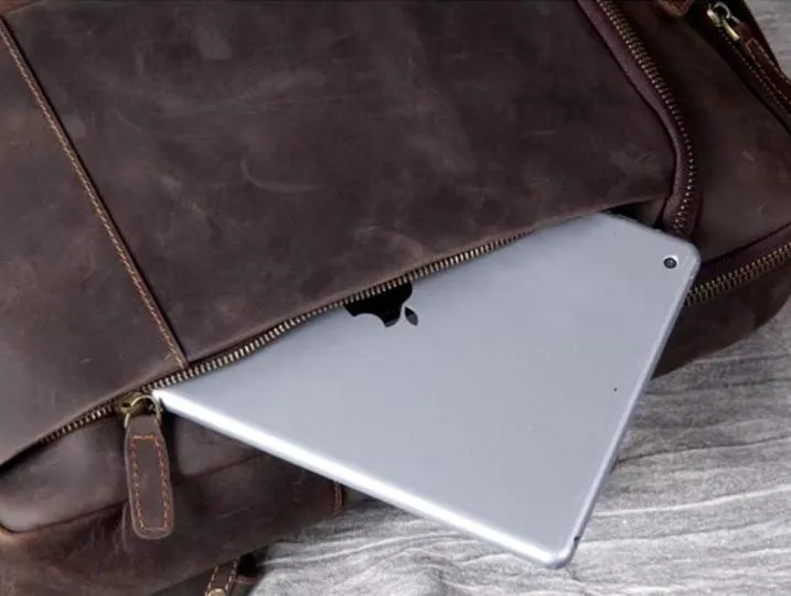 Premium Cowhide Leather Backpack - with Upgraded Design