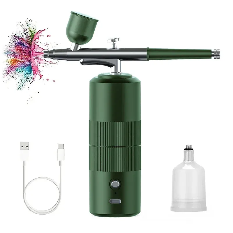 Professional Nail Art Painting USB Compressor, Disinfectant Fogger Machine, Sanitizer Sprayer. Electrostatic ULV Atomizer & Cordless Handheld Nano Steam Gun