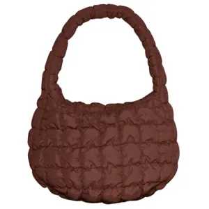 Puffer Shoulder Bag {Brown}