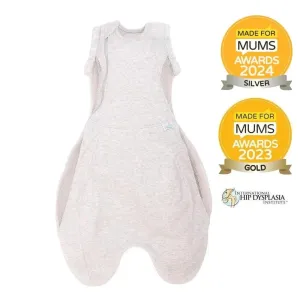 Purflo Swaddle To Sleep Bag 0.5 TOG 0-4 Month Lightweight - Minimal Grey (2 Pack)