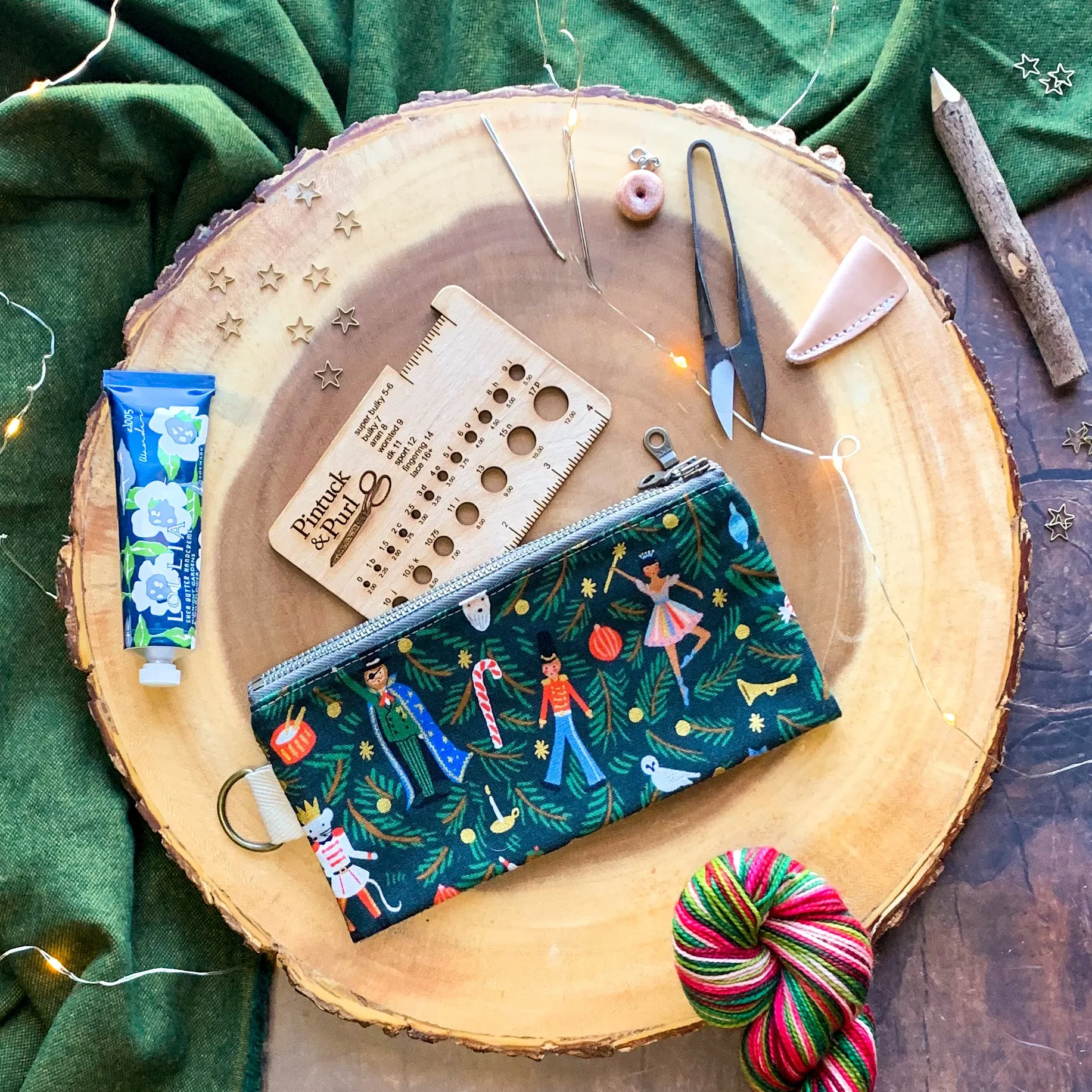 "Nutcracker*- Ready to Ship- Zippered Knitting Project Bag