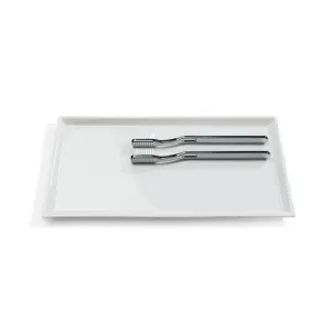 Rectangular Tray - Free Standing - 12" Porcelain/White