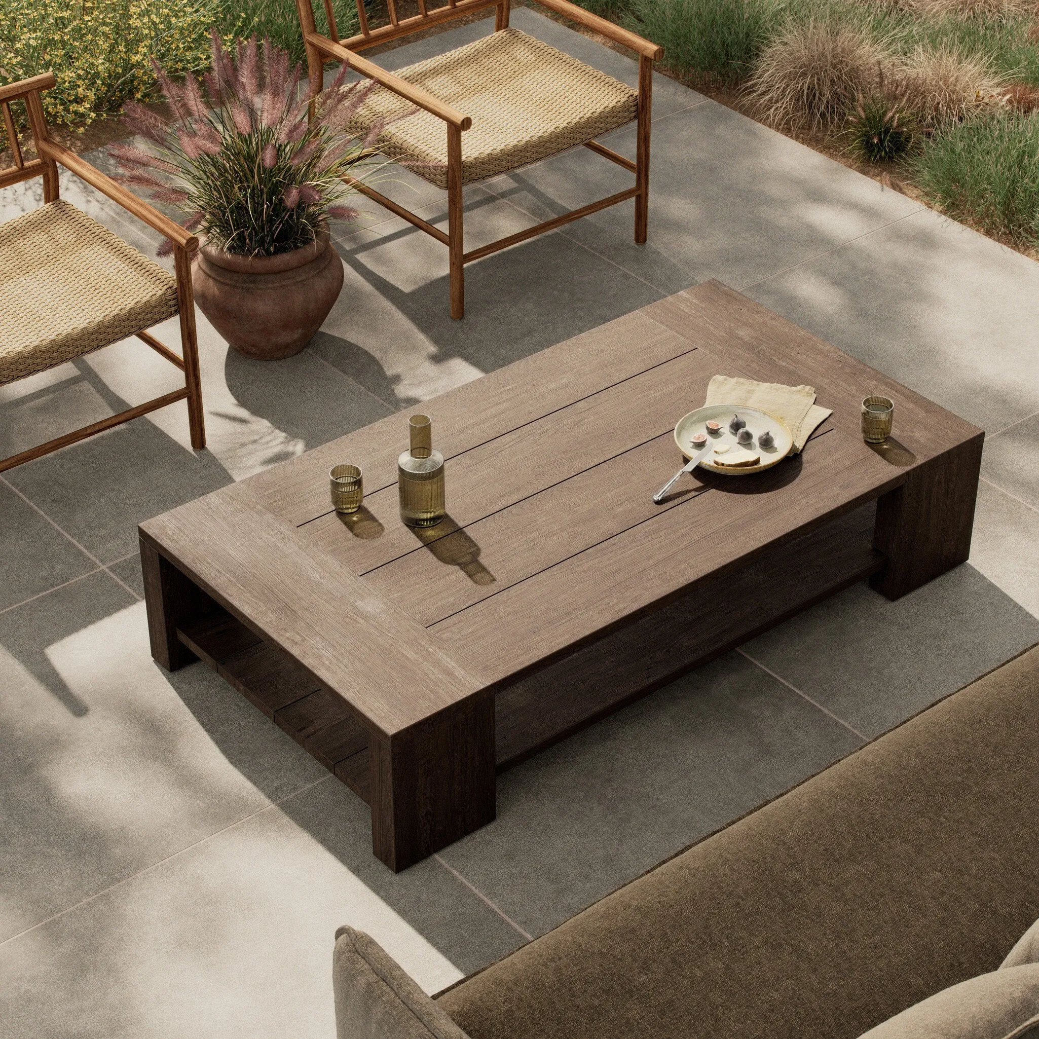 Roca Outdoor Coffee Table - Stained Heritage Brown-FSC