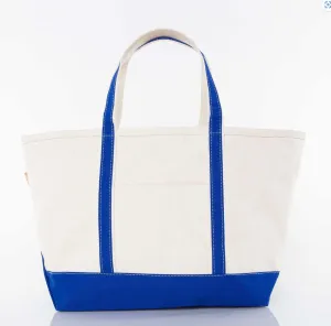 Royal Blue Large Zippered Tote Bag