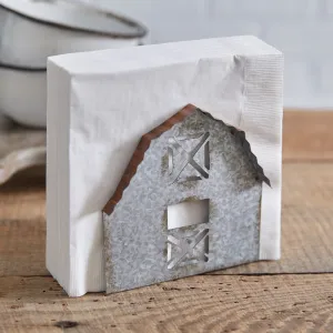 Rustic Farmhouse Galvanized Napkin Caddy