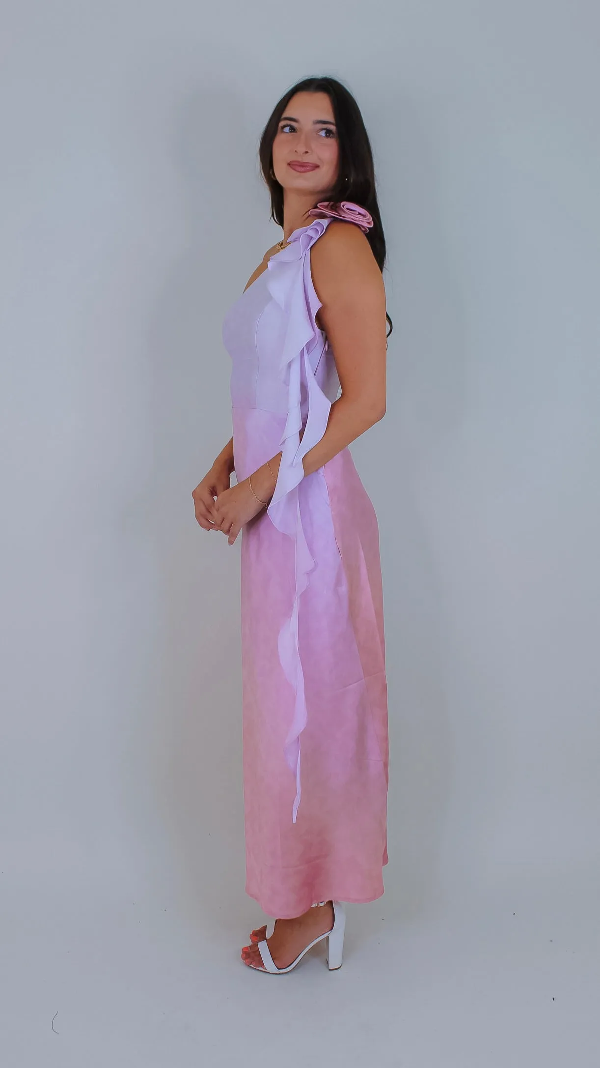 Sabrina Pink One Shoulder Dress