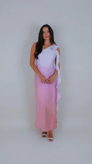 Sabrina Pink One Shoulder Dress