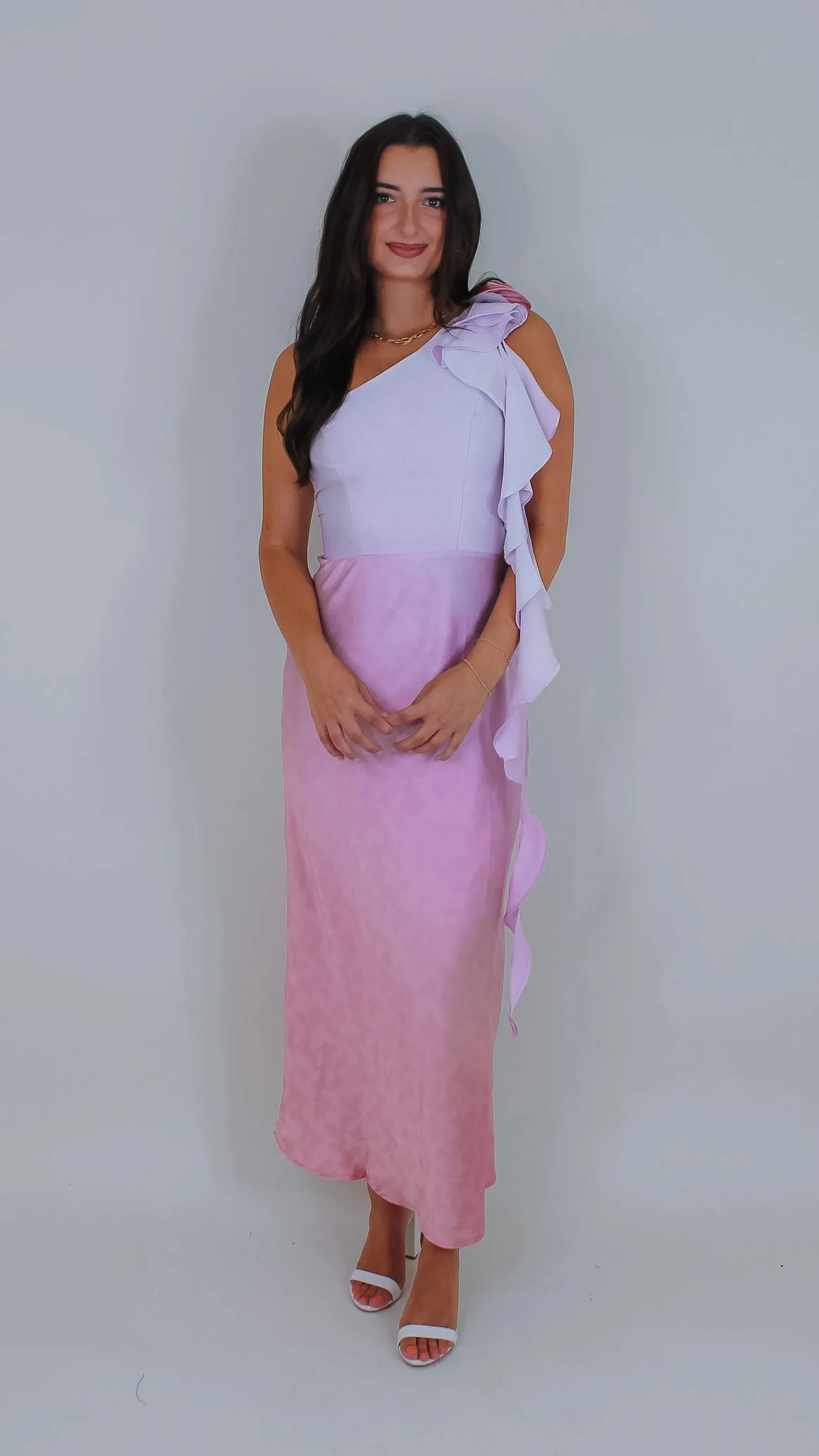 Sabrina Pink One Shoulder Dress
