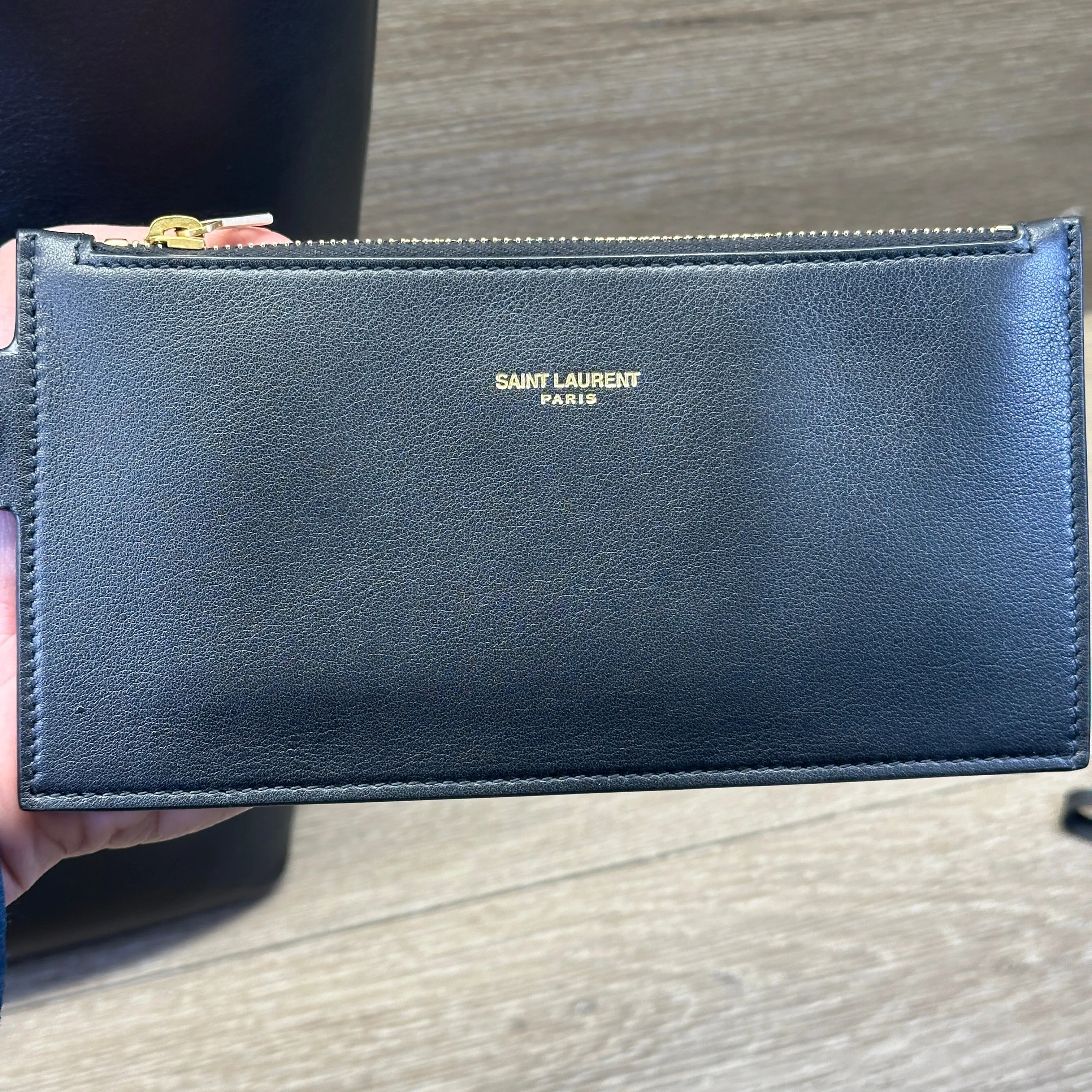 Saint Lauren Le 37 Long Bag, Grained Leather - Black