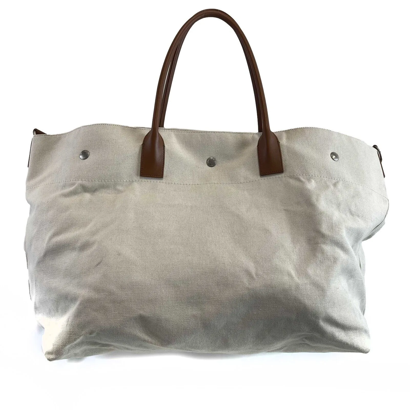 Saint Laurent Rive Gauche Maxi Tote Cream Tote Bag