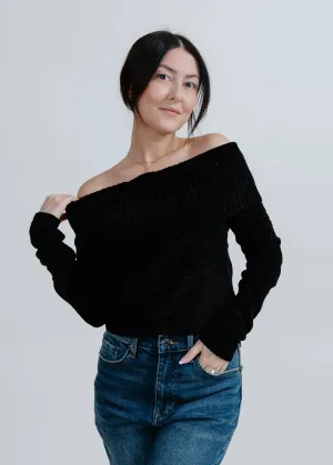 Scarlett Off The Shoulder Top - Black